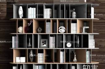现代书柜装饰柜书籍摆件3D模型下载 现代书柜装饰柜书籍摆件3D模型下载