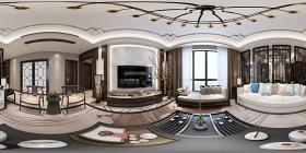 新中式客厅全景模型3D模型下载 新中式客厅全景模型3D模型下载