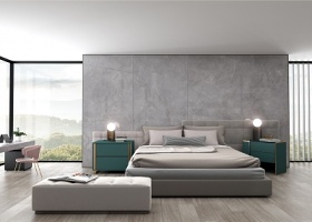 现代卧室布艺双人床3d模型下载 现代卧室布艺双人床3d模型下载