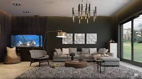 现代客厅沙发鱼缸组合3D模型下载 现代客厅沙发鱼缸组合3D模型下载