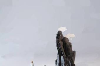 新中式假山人物雕塑摆件3D模型下载 新中式假山人物雕塑摆件3D模型下载