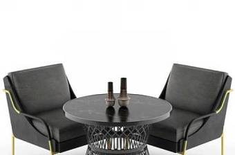 现代休闲桌椅组合3d模型下载 现代休闲桌椅组合3d模型下载