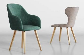现代布艺金属单椅组合3D模型下载 现代布艺金属单椅组合3D模型下载