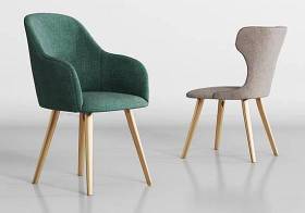 现代布艺金属单椅组合3D模型下载 现代布艺金属单椅组合3D模型下载
