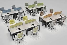 现代办公桌椅组合3D模型下载 现代办公桌椅组合3D模型下载