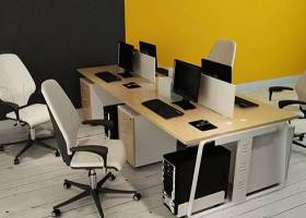 现代办公桌椅卡位摆件组合3D模型下载 现代办公桌椅卡位摆件组合3D模型下载
