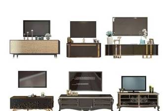欧式实木电视柜组合3D模型下载 欧式实木电视柜组合3D模型下载