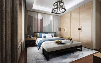 新中式简约卧室双人床3D模型下载 新中式简约卧室双人床3D模型下载