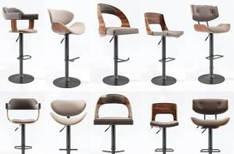 现代吧台椅组合3D模型下载 现代吧台椅组合3D模型下载