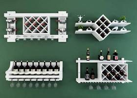 现代红酒架3D模型下载 现代红酒架3D模型下载