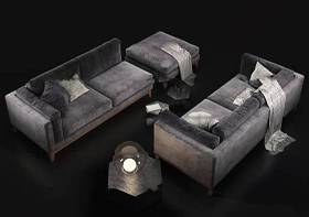现代沙发边几台灯组合3D模型下载 现代沙发边几台灯组合3D模型下载