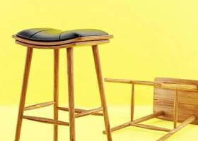 现代实木皮革吧台椅3D模型下载 现代实木皮革吧台椅3D模型下载
