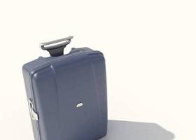 蓝色塑料行李箱3D模型下载 蓝色塑料行李箱3D模型下载