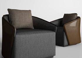 现代休闲皮革单人沙发3d模型下载 现代休闲皮革单人沙发3d模型下载