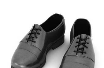 黑色皮革鞋子3D模型下载 黑色皮革鞋子3D模型下载