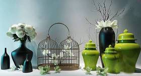中式陶瓷花瓶器皿鸟笼插花组合3D模型下载 中式陶瓷花瓶器皿鸟笼插花组合3D模型下载