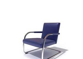 现代蓝色皮质办公椅3D模型下载 现代蓝色皮质办公椅3D模型下载