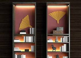 现代书柜书箱饰品组合3D模型下载 现代书柜书箱饰品组合3D模型下载