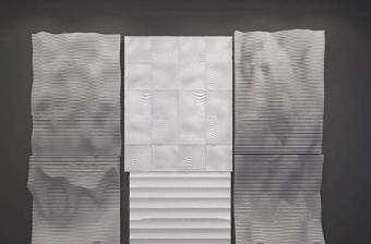 现代凹凸波纹墙饰板组合3D模型下载 现代凹凸波纹墙饰板组合3D模型下载