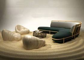 现代休闲沙发原木单椅茶几组合3D模型下载下载 现代休闲沙发原木单椅茶几组合3D模型下载下载