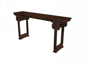 传统中式原木色木艺书桌3D模型下载 传统中式原木色木艺书桌3D模型下载