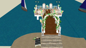 华丽的海军主题-婚礼装饰 钟楼 城堡 饰品 SU模型下载 华丽的海军主题-婚礼装饰 钟楼 城堡 饰品 SU模型下载