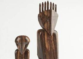 原木色木艺非洲工艺品3D模型下载 原木色木艺非洲工艺品3D模型下载