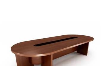 现代红色木艺会议桌3D模型下载 现代红色木艺会议桌3D模型下载