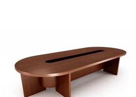 现代红色木艺会议桌3D模型下载 现代红色木艺会议桌3D模型下载