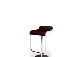 现代棕色皮质吧椅3D模型下载 现代棕色皮质吧椅3D模型下载