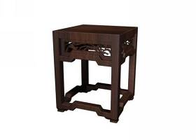 传统中式原木色方型木艺凳子3D模型下载 传统中式原木色方型木艺凳子3D模型下载