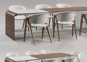 现代实木餐桌椅组合3D模型下载下载 现代实木餐桌椅组合3D模型下载下载