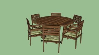 餐桌椅组合 草图大师模型SU模型下载 餐桌椅组合 草图大师模型SU模型下载