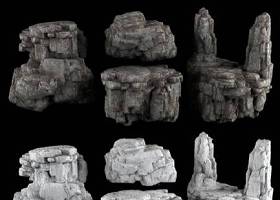 现代岩石石头3D模型下载 现代岩石石头3D模型下载
