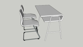 学校课桌 椅子 折叠椅 SU模型下载 学校课桌 椅子 折叠椅 SU模型下载