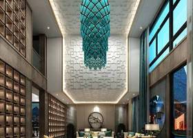 新中式别墅大堂客厅餐厅3D模型下载 新中式别墅大堂客厅餐厅3D模型下载