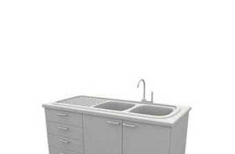 灰色洗水槽3D模型下载 灰色洗水槽3D模型下载