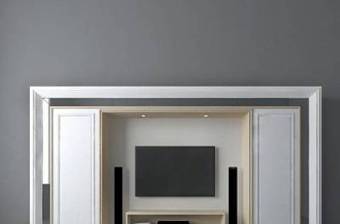 白色木艺电视墙3D模型下载 白色木艺电视墙3D模型下载