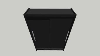 birlea天猫黑色光泽滑门衣柜2SU模型下载 birlea天猫黑色光泽滑门衣柜2SU模型下载