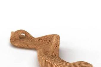 现代实木户外公用椅3D模型下载下载 现代实木户外公用椅3D模型下载下载