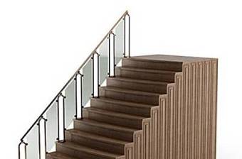 现代白色木艺楼梯73D模型下载 现代白色木艺楼梯73D模型下载