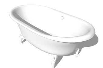 古典浴缸SU模型下载 古典浴缸SU模型下载