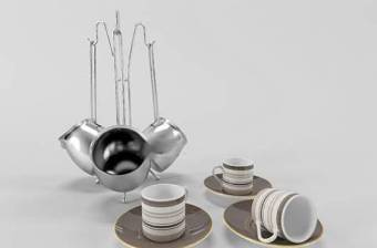 餐具组合器皿 餐具 茶杯3D模型下载 餐具组合器皿 餐具 茶杯3D模型下载
