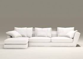 现代白色布艺三人沙发3D模型下载 现代白色布艺三人沙发3D模型下载