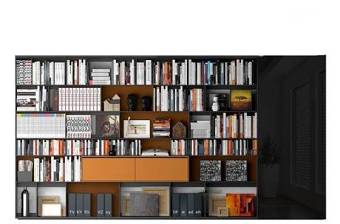 现代书柜书籍组合3D模型下载 现代书柜书籍组合3D模型下载