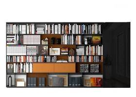 现代书柜书籍组合3D模型下载 现代书柜书籍组合3D模型下载
