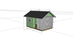 小木屋花园棚 垃圾箱 帐篷 SU模型下载 小木屋花园棚 垃圾箱 帐篷 SU模型下载