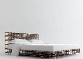 现代白色布艺编织单人床3D模型下载 现代白色布艺编织单人床3D模型下载