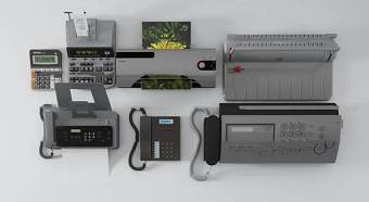 现代打印传真机计算器3D模型下载 现代打印传真机计算器3D模型下载