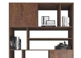 现代实木书柜摆件组合3D模型下载 现代实木书柜摆件组合3D模型下载